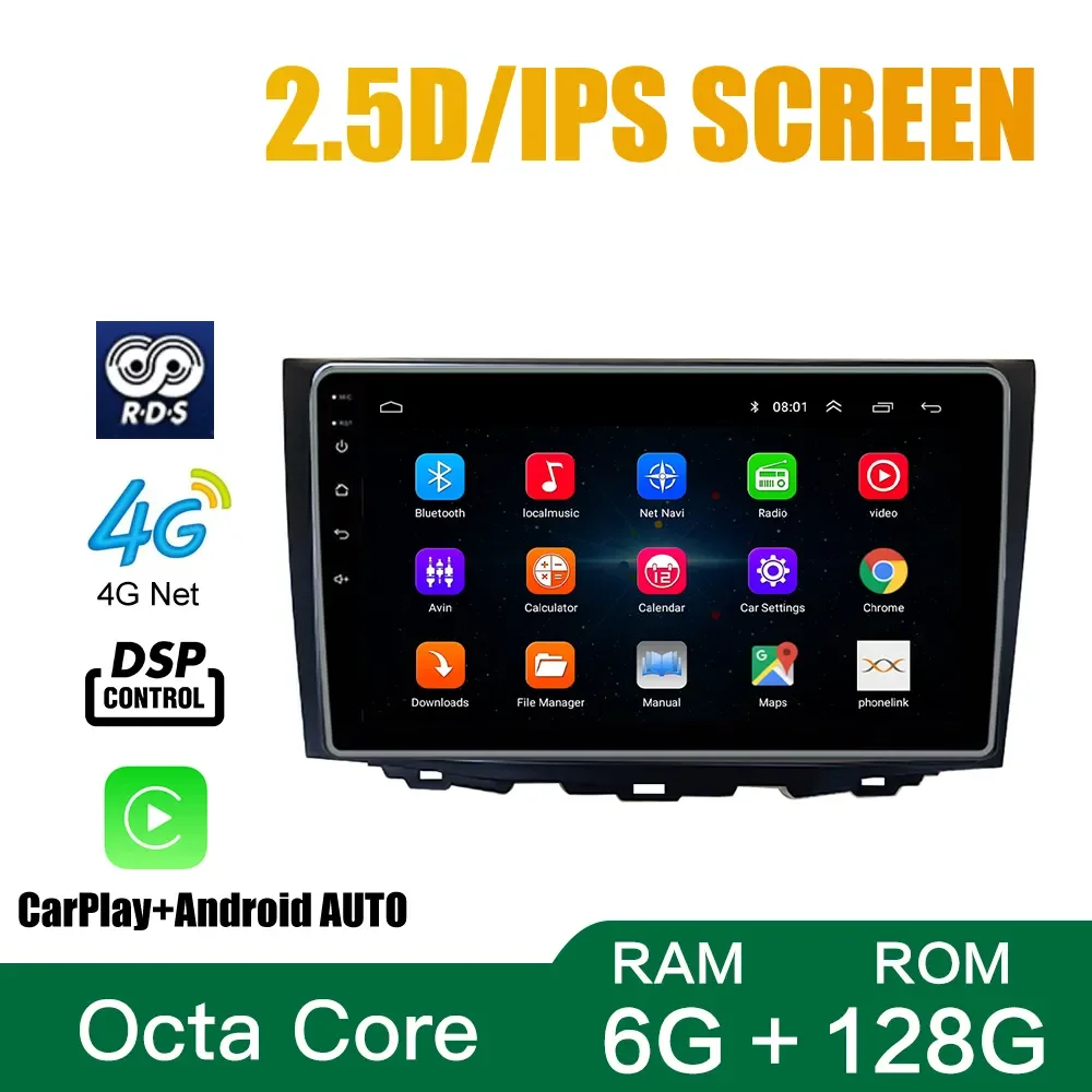 

For SUZUKI KIZASHI 2009-2021 Radio Headunit Device Double 2 Din Octa-Core Quad Android Car Stereo GPS Navigation Carplay