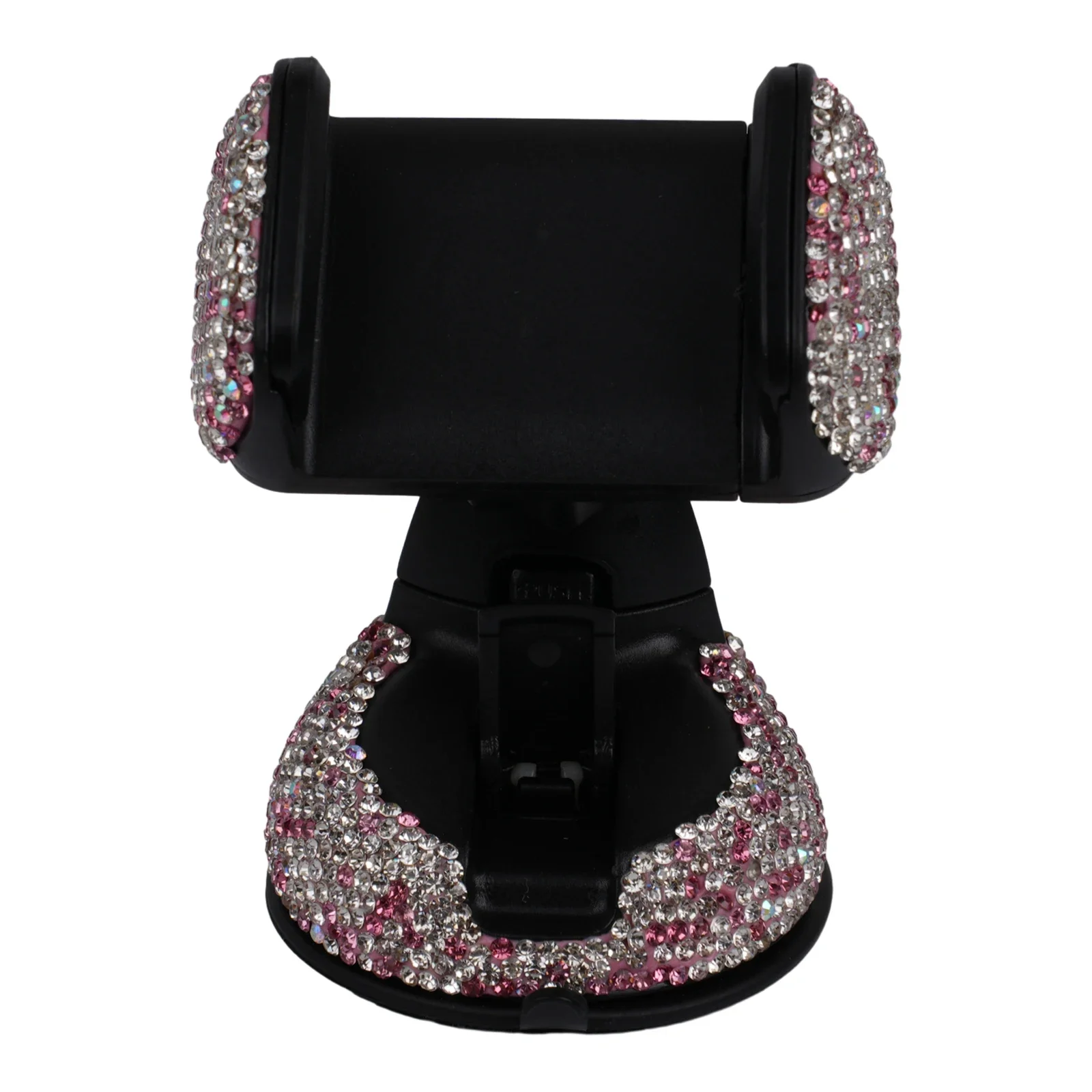 

Dashboard Phone Holder Bling Clip Interior Mobile Mount Pink Plastic Rhinestones Stand Stylish Accessories Adjustable