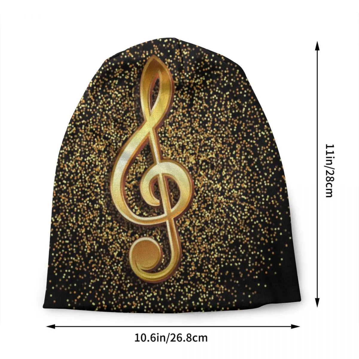 Glitter Music Note Skullies Beanies Caps Streetwear Winter Warm Men Women Knitting Hat Unisex Adult Bonnet Hats