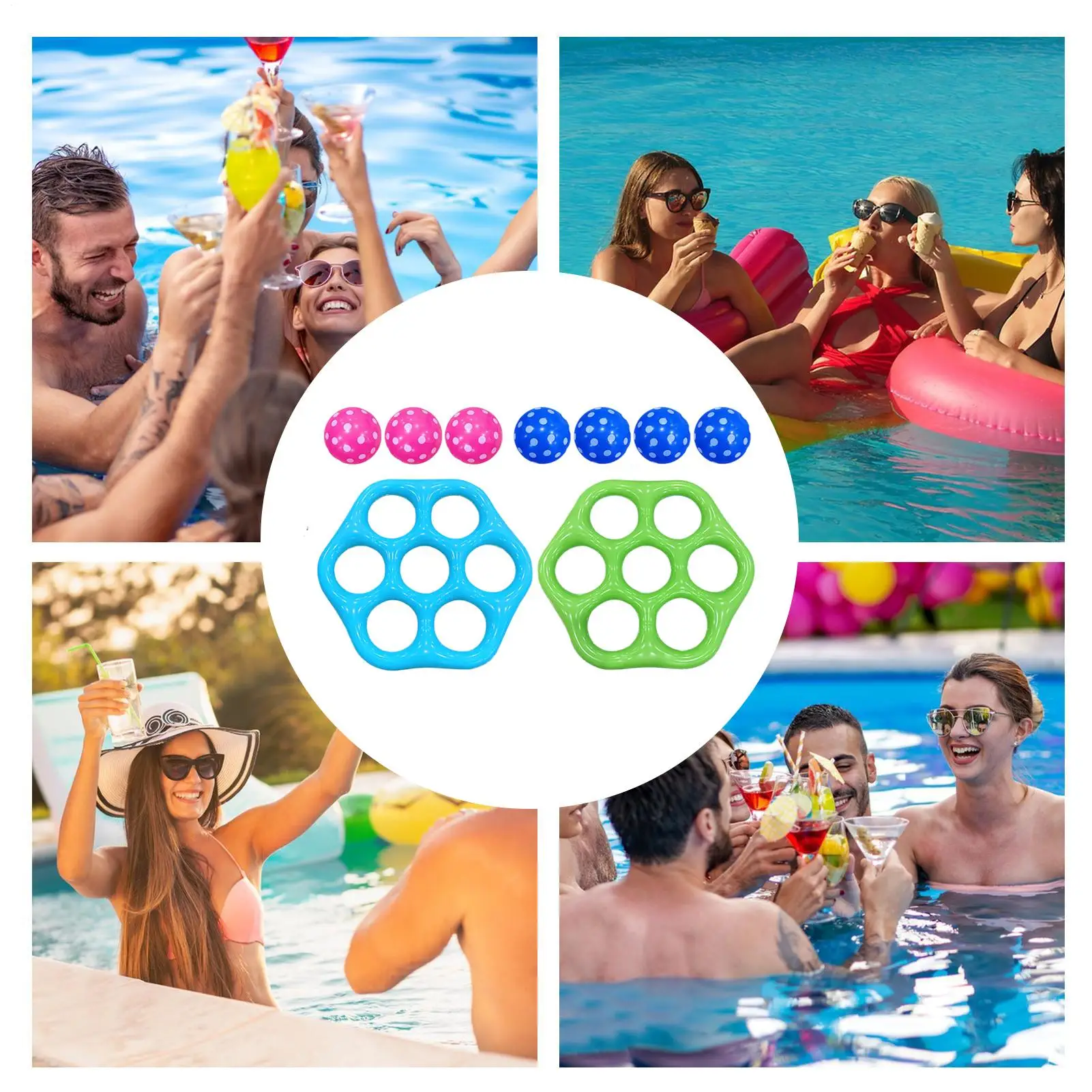 

Summer Pool Floating Toss Swimming Pools Inflatable Water Play Float Ball RingToss Pools Accessories Beach Party Sport Games