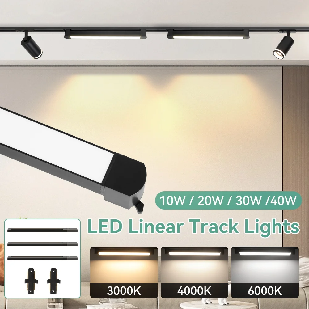 Luzes de pista led 220v conjunto inteiro sistema holofote ferroviário para loja cozinha quarto sala estar holofotes casa inteligente lâmpada teto