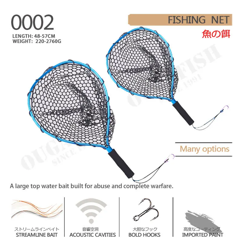 Fishing Net Silicone Aluminium Alloy Landing Outdoor Eva Handle Ultralight Portable Nets Pesca Accesorios Mar Crape Equipment