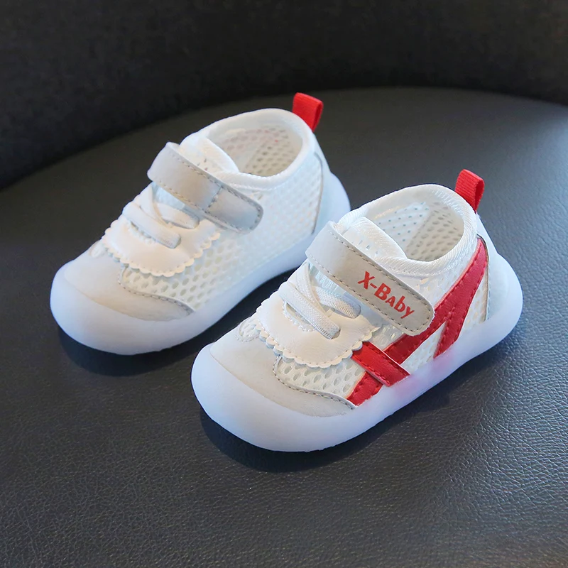 Baby Boys Girls Breathable Mesh Baby Walking Shoes Jelly Soft Bottom Casual Shoes