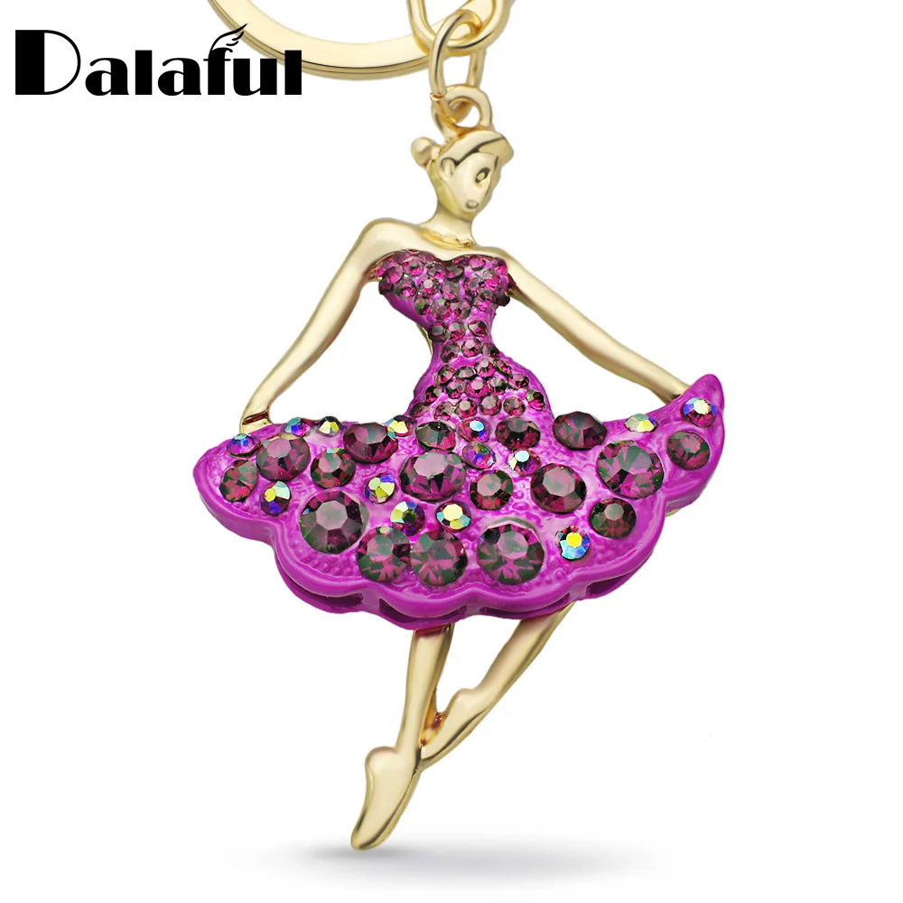 Ballet Ballerina Dancer Girl Souvenir Gift Keychain Exquisite HandBag Pendant For Car Keyring Holder Women Jewelry K229