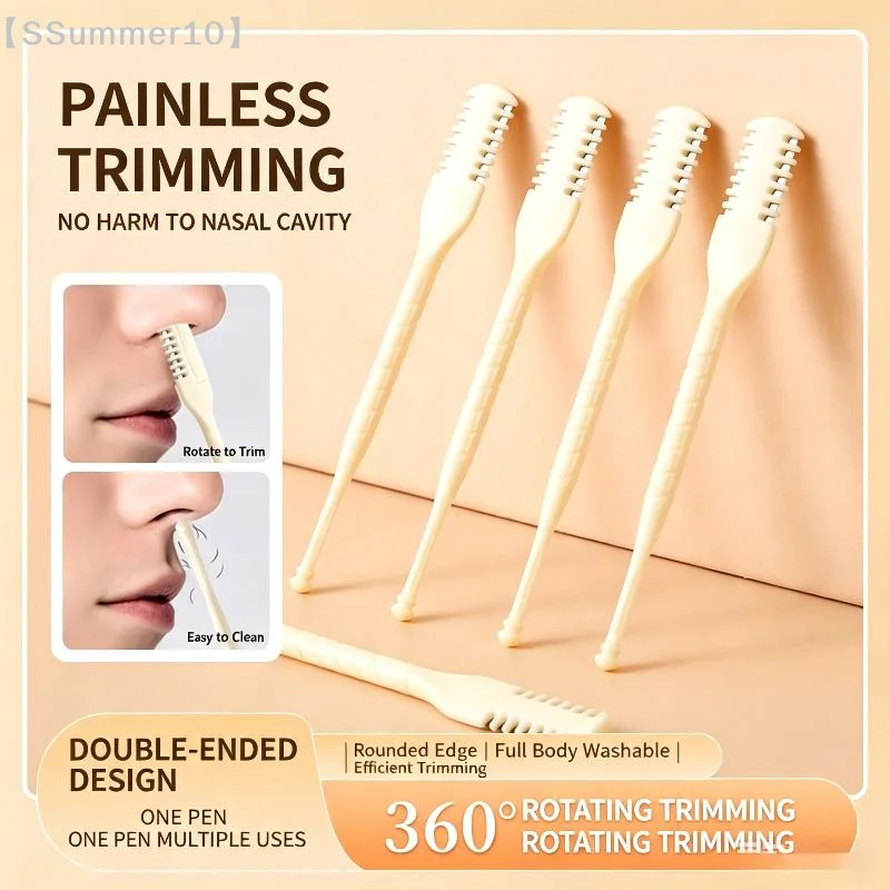 【SSummer10】【xxx】3/5/10Pcs Nose Hair Remover 360 Rotating Nasal Clippers Nose Hair Trimmer for Women Men Manual Nose Hair Trimme
