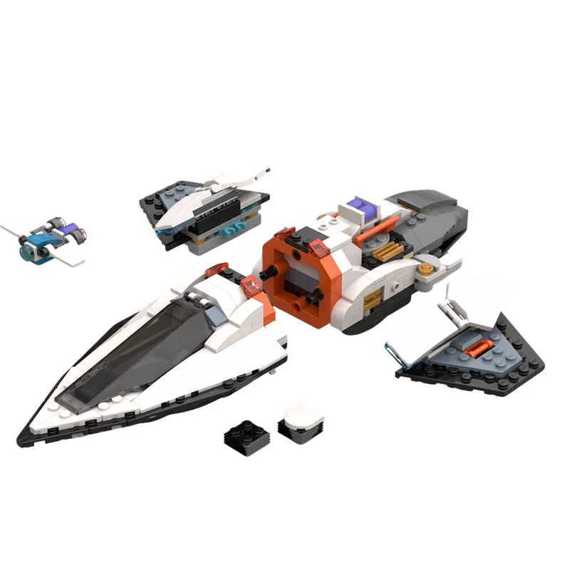 371pcs MOC Interstellar Class Modular Streetscape City Model Toys Building Blocks Construction Christmas Gift DIY Idea Assemble