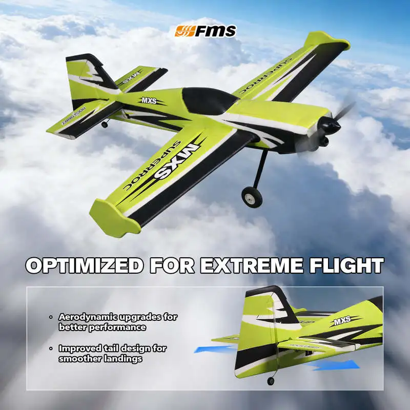 FMS Aircraft Model 1100mm Mxs V2 Upgraded Version Of Stunt 3d Sports Machine Electric Remote Control Aircraft Model Fixed Wing