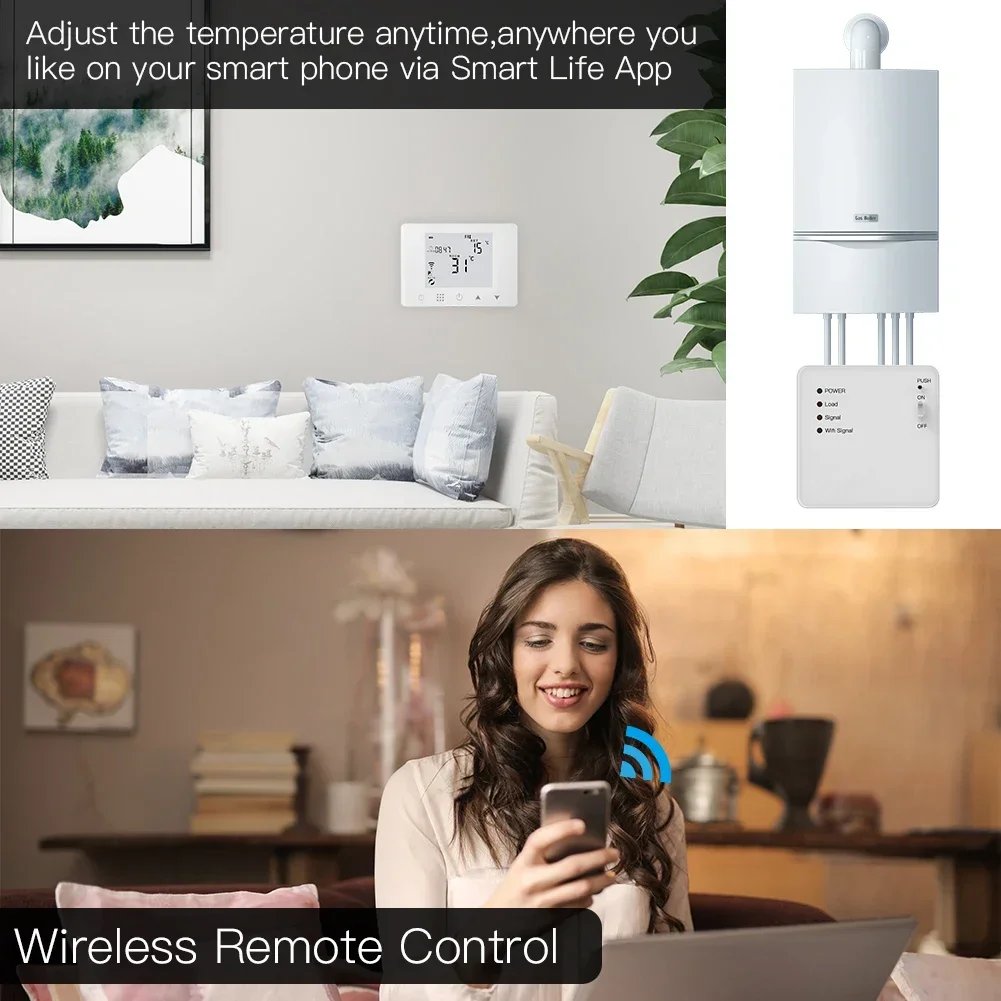 WiFi slimme thermostaat wandhangende elektrische vloerverwarming temperatuurregelaar werkt met Alexa Google Home