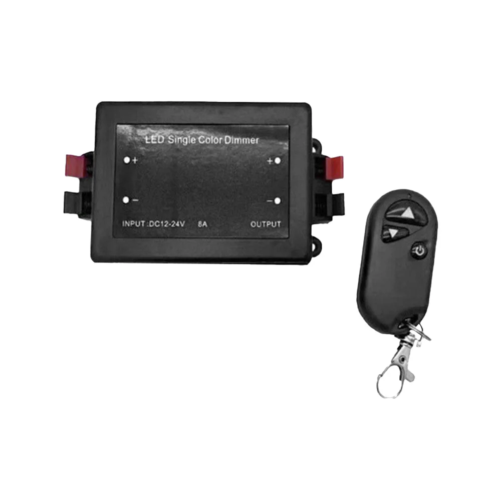 DC5-24V RF Remote Dimmer for Single Color Wireless LED Strip Lights with Remote Control Adjust Brightness Dimmer Light Switch