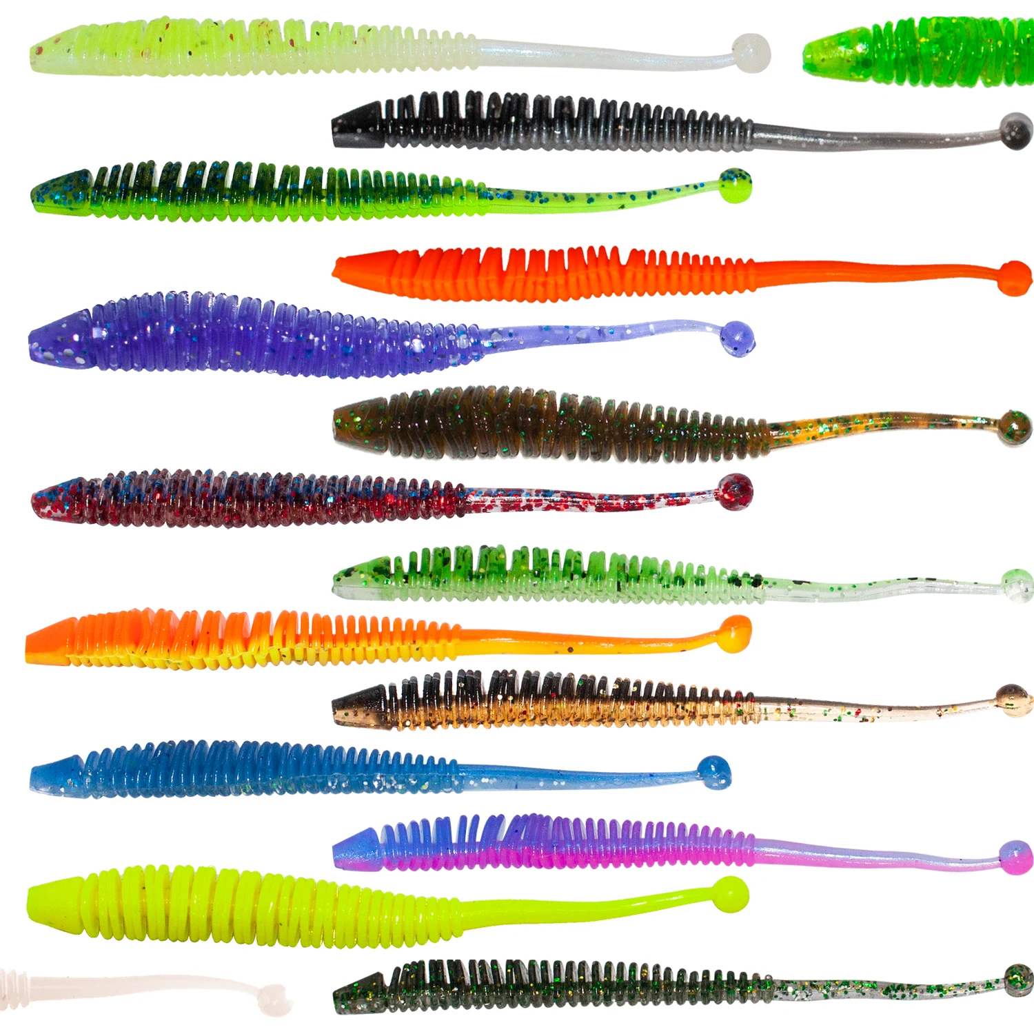 Trout Baits Soft Shad Floating Fishing Lures Worms 75mm 1g Silicon Bait Rubber Rockfish Fishing Lures  Wacky Shaky Texas Trout