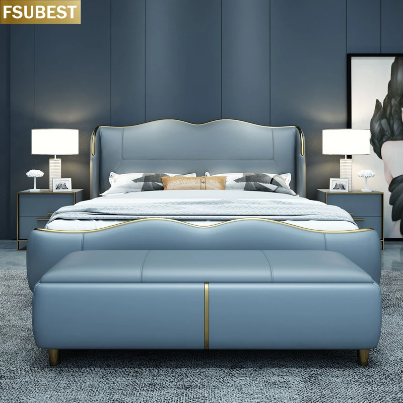 Fabric Double Queen Bed Frame Luxury Bed Frame Lit Cama Yatak Letto Letti Bedden Bedroom Furniture Matrimoniale Madera Muebles