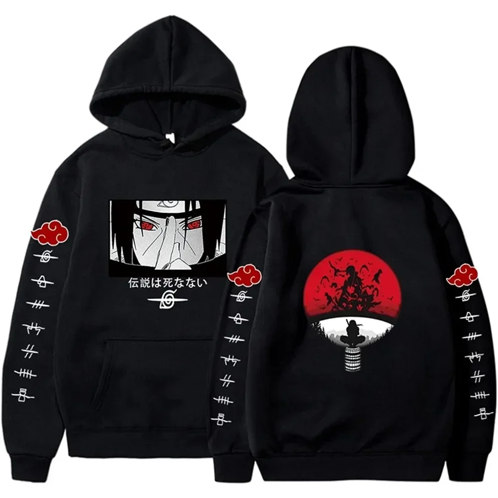 Anime Hoodie for Man Women Uchiha Itachi Sweatshirts Casual Clothes Akatsuki Fall Winter Children's Top Coat Warm Gifts