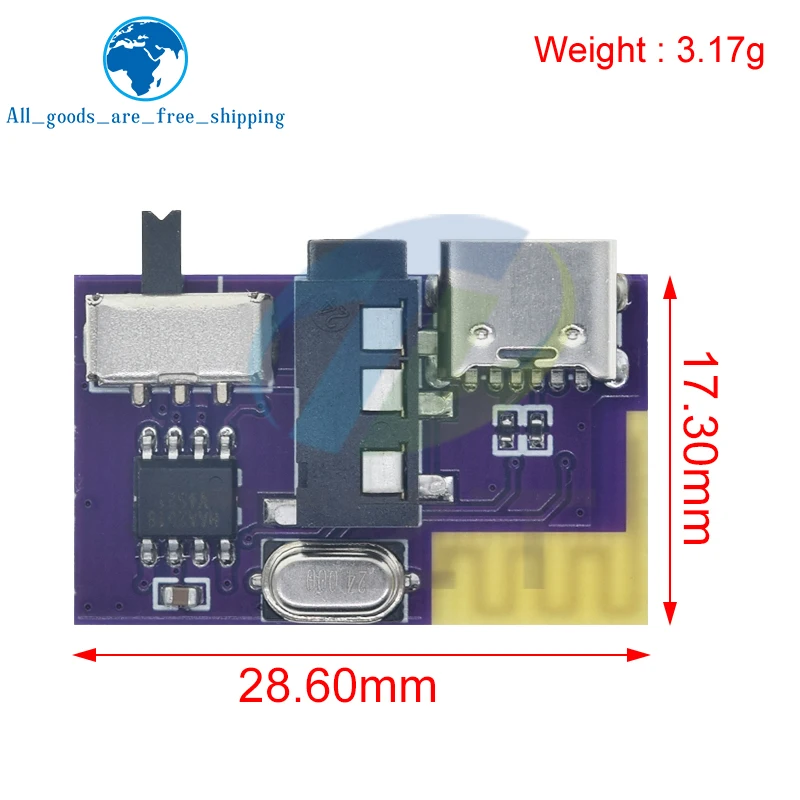DC 3,5 V-5 V 5 W Bluetooth 5,4 Mono Verstärker Decoder Board MP3 Player TWS 3,5mm AUX Modul Empfänger TZT DIY Lautsprecher