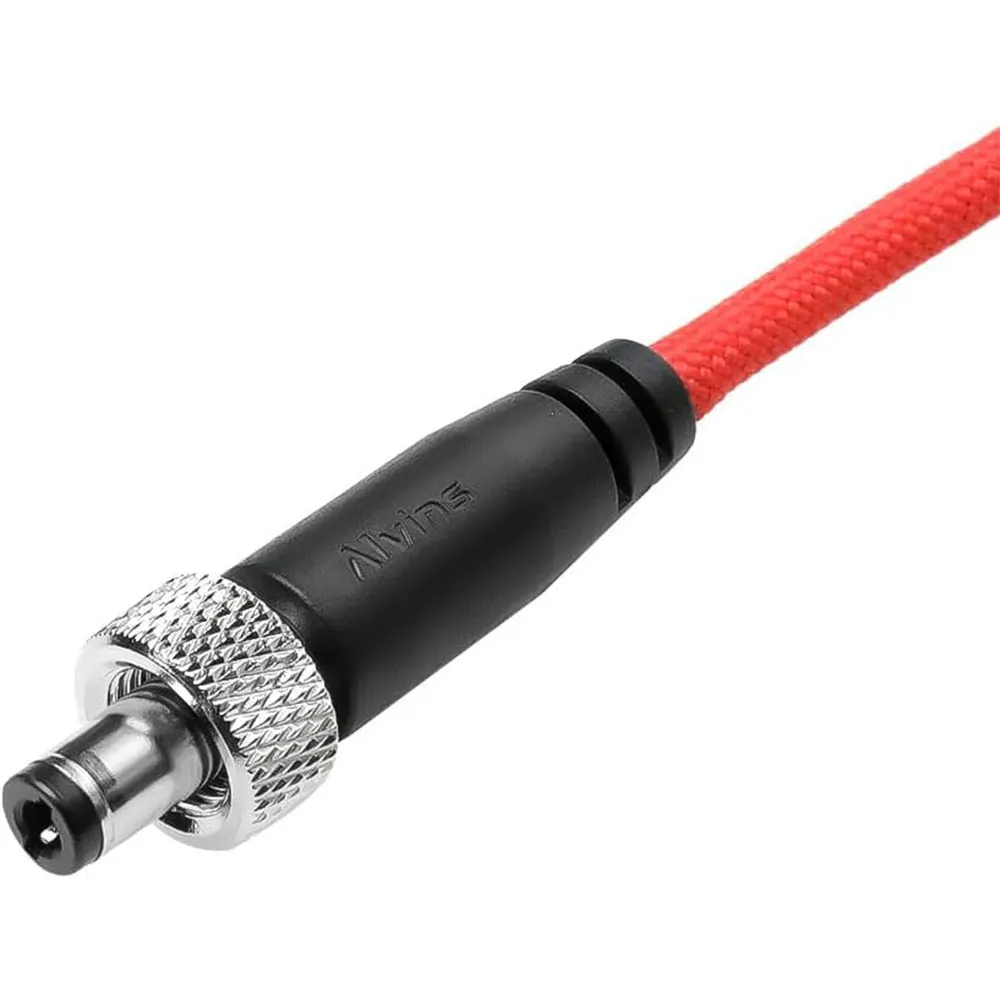 Alvin's 12V D-Tap Locking Cable - 2.1mm Coiled Adapter for Atomos/Ninja V (45cm)​