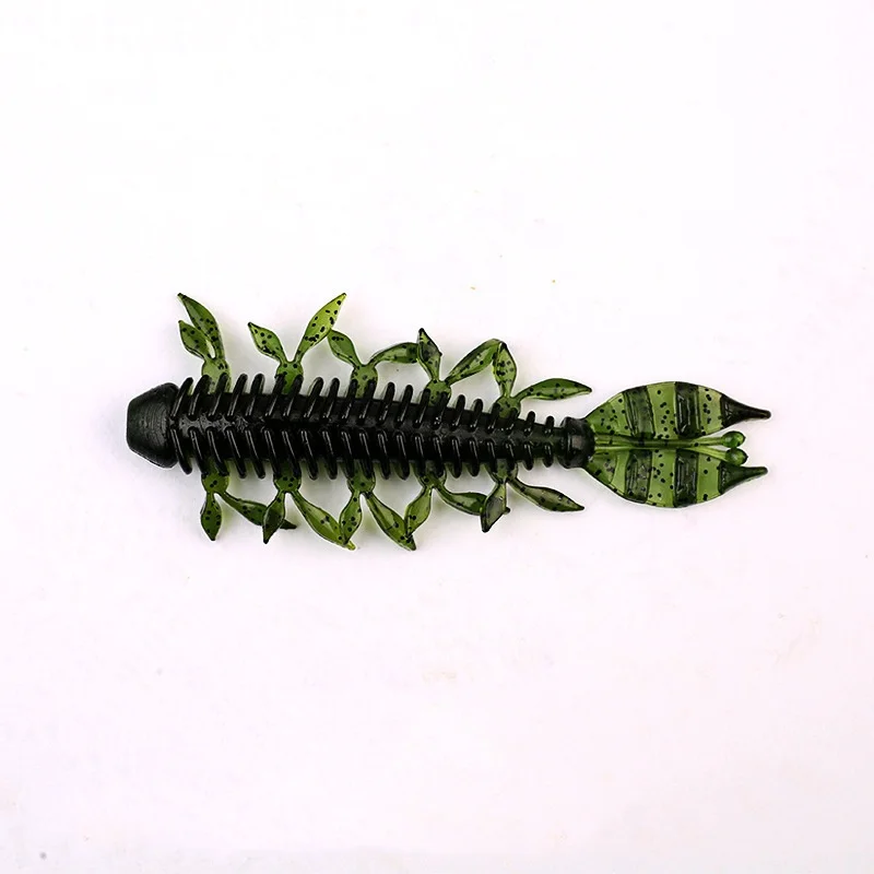 Angelköder, Alien-Garnelen, weicher Köder, 7,5 cm, 3 g, PVC, hohe Elastizität, schwimmende Kunstköder, Wurm, Lot 10 Stück, Ausverkauf – Detail 1