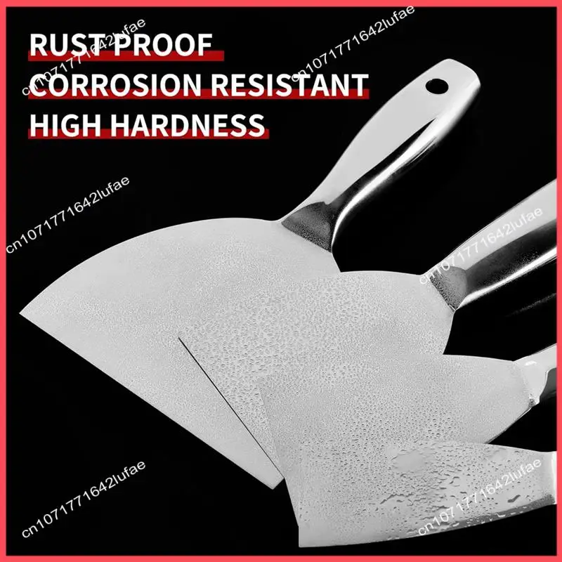 B52C plamuurmessenset, 4-delige premium gepolijste volledig roestvrijstalen schrapergereedschap uit één stuk voor gipsplaatafwerking