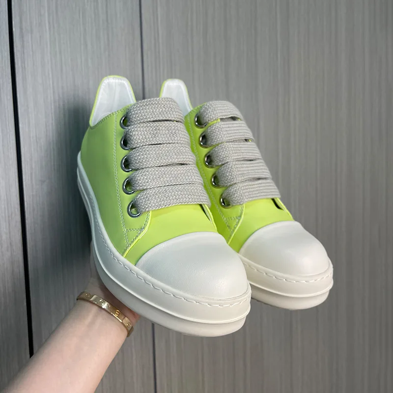 Men's Sneakers Jumboo Shoelaces Leather Basic Low Skateboard Designer Shoes Vintage Casual Luxury Brand Shoes Spring