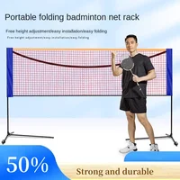Red de bádminton de 4,1 m, 5,1 m, 6,1 m, red de bádminton de polipropileno, portátil, plegable, marco Simple para exteriores, red de bádminton doble