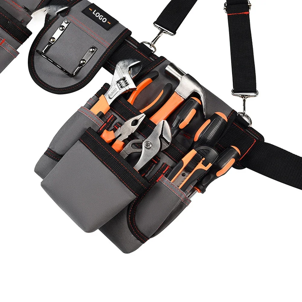 Universal Multi-Functional Combined Tool Bag with Strap Belt for Gardening and Electrician Tools Suitable for All Tool Sizes