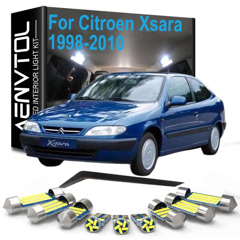 14Pcs Canbus LED Interior Dome Map Reading Trunk Light Bulb Kit For Citroen Xsara Hatchback Break Coupe N0 N1 N2 1998-2010