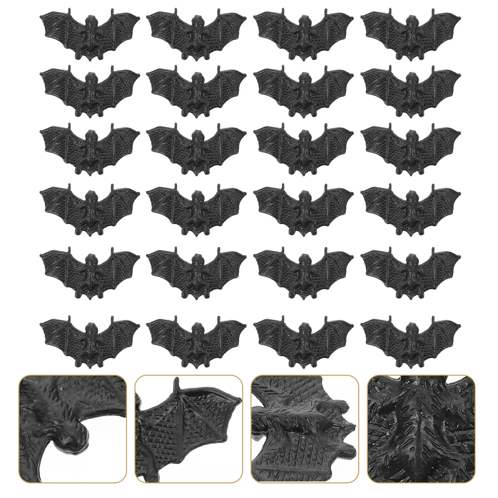 100 Pcs Mini Bat Lovely Toy Halloween Decor Wear-resistant Multi-function Toys Portable Decorations Household Adorable Supply