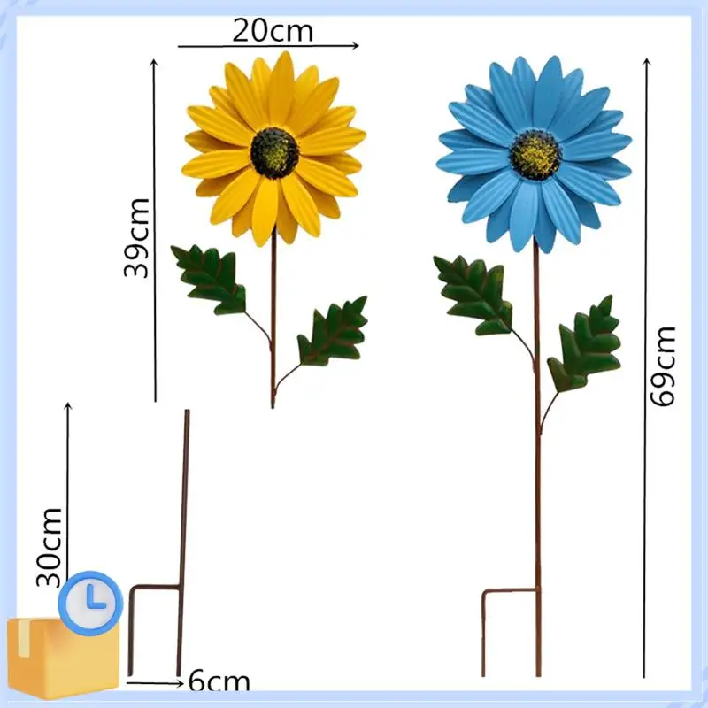 Populaire rode metalen Daisy Garden Stakes Decor, metalen bloemstok buitendecoraties, 3D Daisy Stake Yard Art voor muur gemakkelijk te gebruiken
