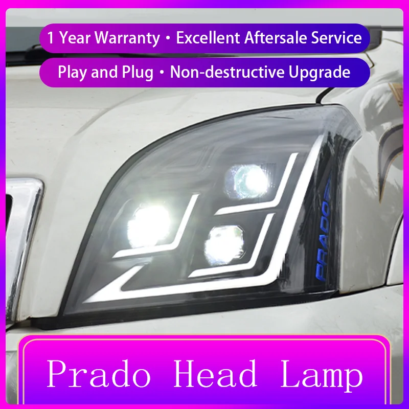 

2 шт., автомобильные фары для передней фары Prado LC120 2003-2009 Prado LC120