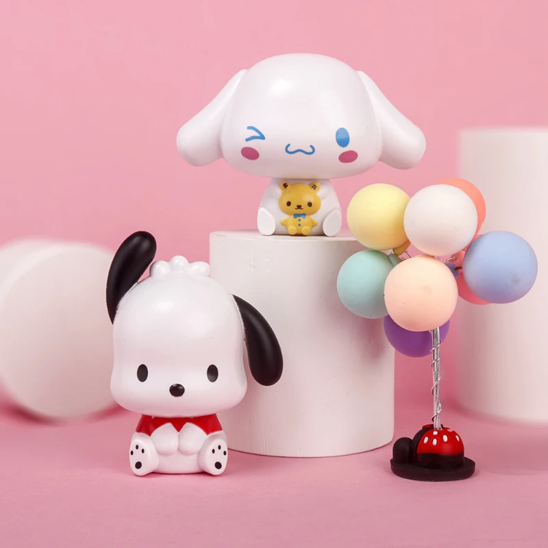 MINISO Cake Decoration Kuromi Cinnamoroll Pachacco Model Anime Cartoon Birthday Cake Topper Children\'s Toy Gift