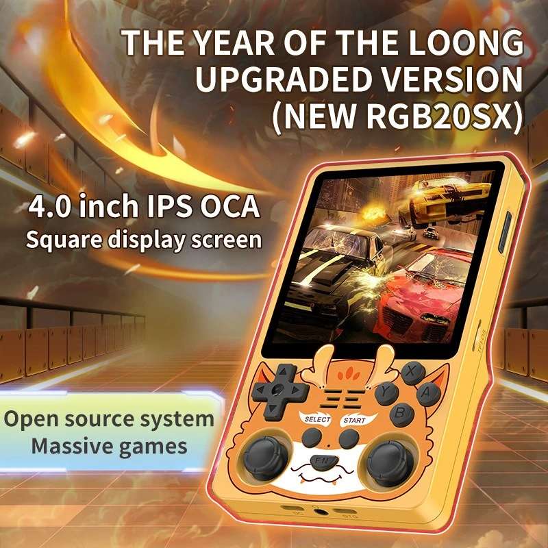 

Powkiddy bubble machine hall RGB20SX game console 4 inches high definition open source handheld joystick PSP arcade cross-border