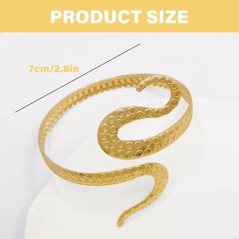 39BD Vòng tay hình rắn kim loại cho phụ nữ Armlet Bangle Bangle Bangle Armband ARMENTER Trang sức phụ kiện Đồ trang sức