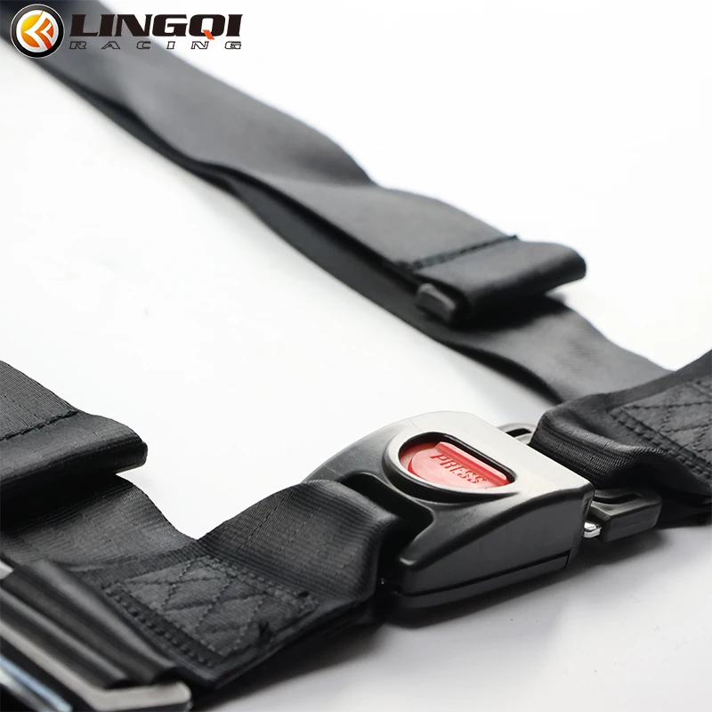 LINGQI RACING Motorcycle 4 Point Mounting Seatbelt Seat Belt Safety HarnessStrap Nylon Belts For Go Kart Buggy Quad ATV UTV