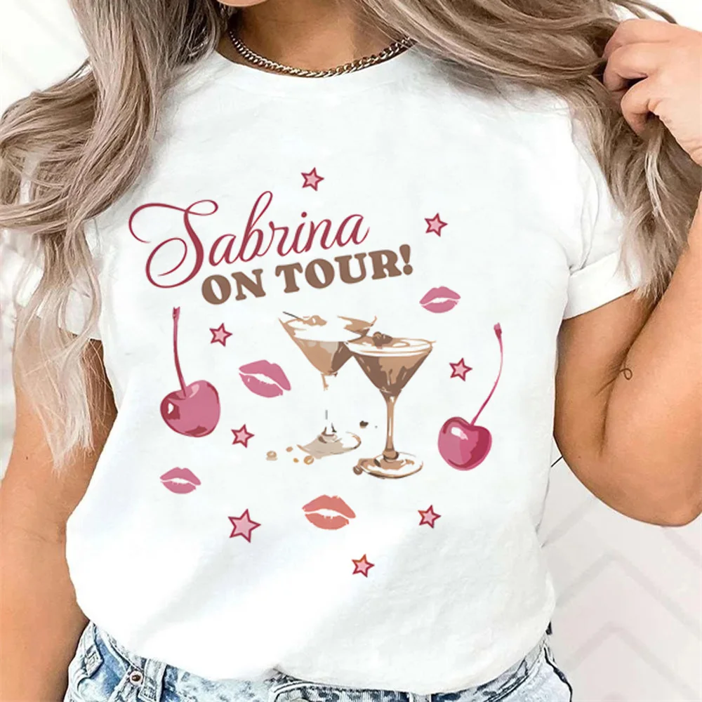 Sabrina Carpenter t shirt women manga harajuku Y2K Tee female designer clothing