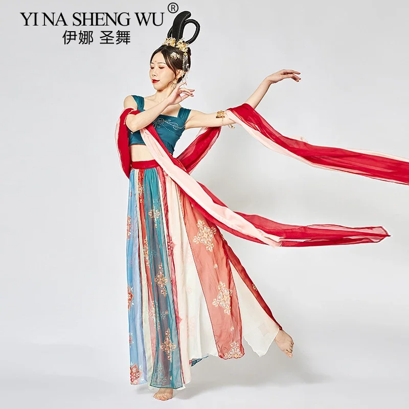 

Классический танцевальный костюм, женский тренировочный комплект, классический танцевальный костюм с юбкой, профессиональная сценическая одежда, классическая длинная юбка