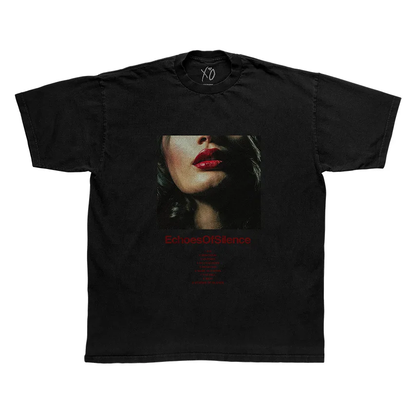 The Weeknd Echoes of Silence Album Printed T-shirt XO Fans American Short Sleeve Music Fan Support T-shirt