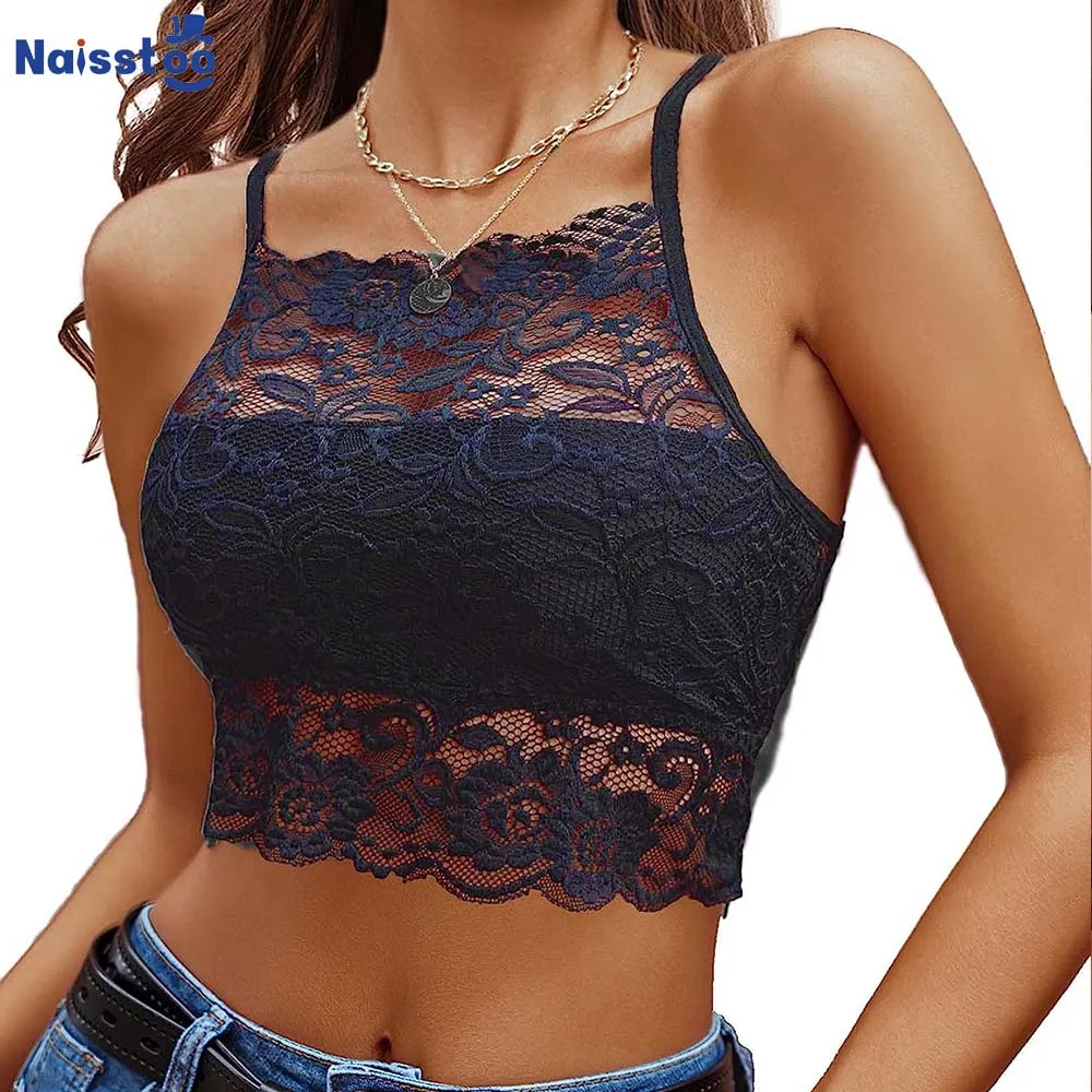 Women's Floral Lace Scalloped Trim Bralette Adjustable Shoulder Straps Breathable Mesh Lining Perfect for Everyday Wear