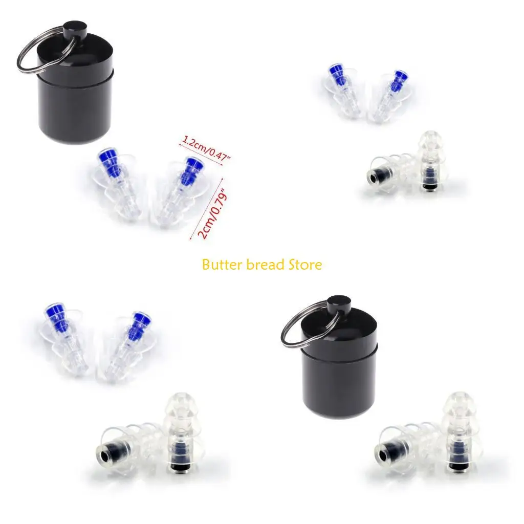 

W89C Washable Music Ear Plugs Noise Canceling Earplugs Reusable for Sleep Reading Cycling Concerts Nightclubs 2PC