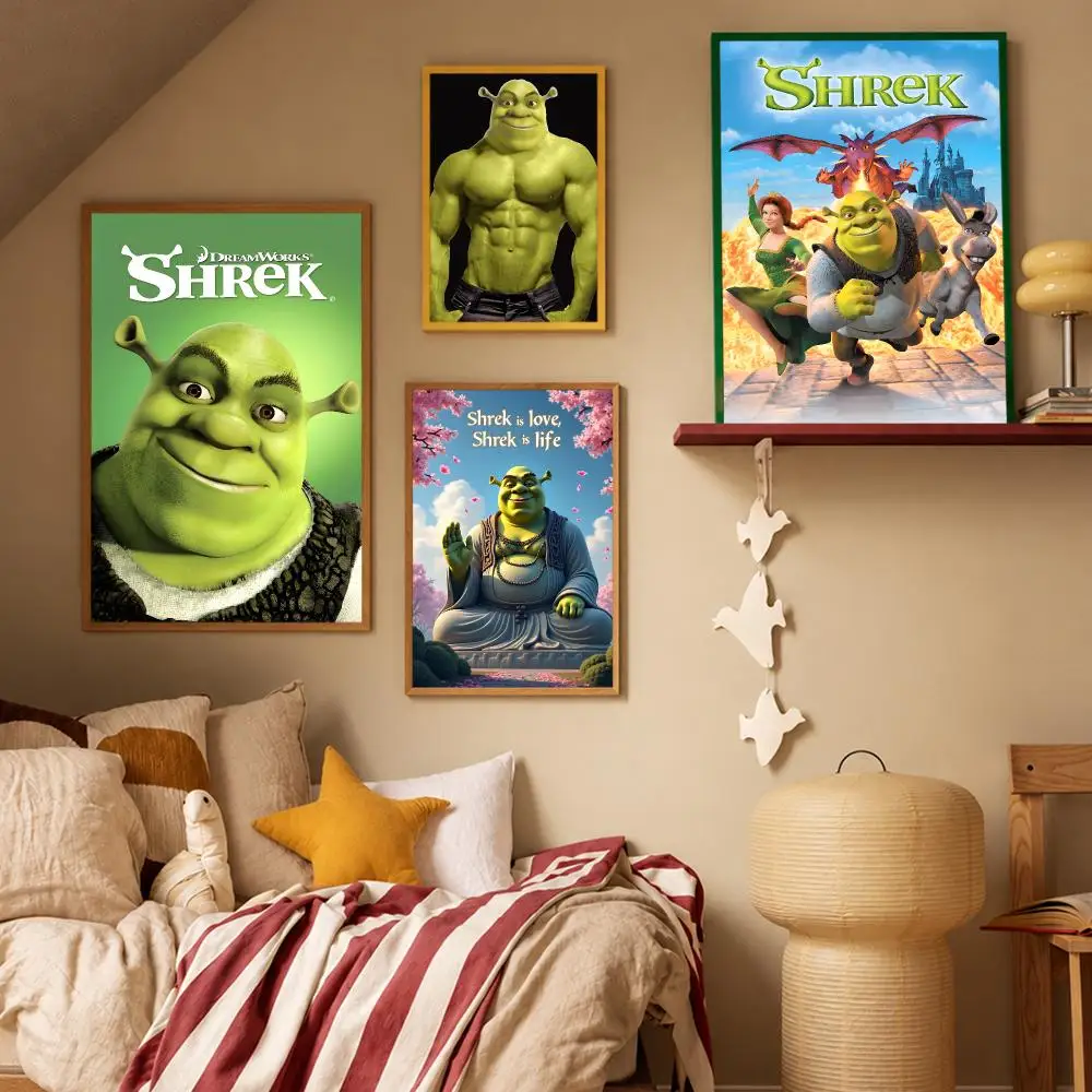 Art Modern Shreks Poster HD Waterproof Wall Art Posters Self Adhesive Bedroom Living Room Home Decor Gift