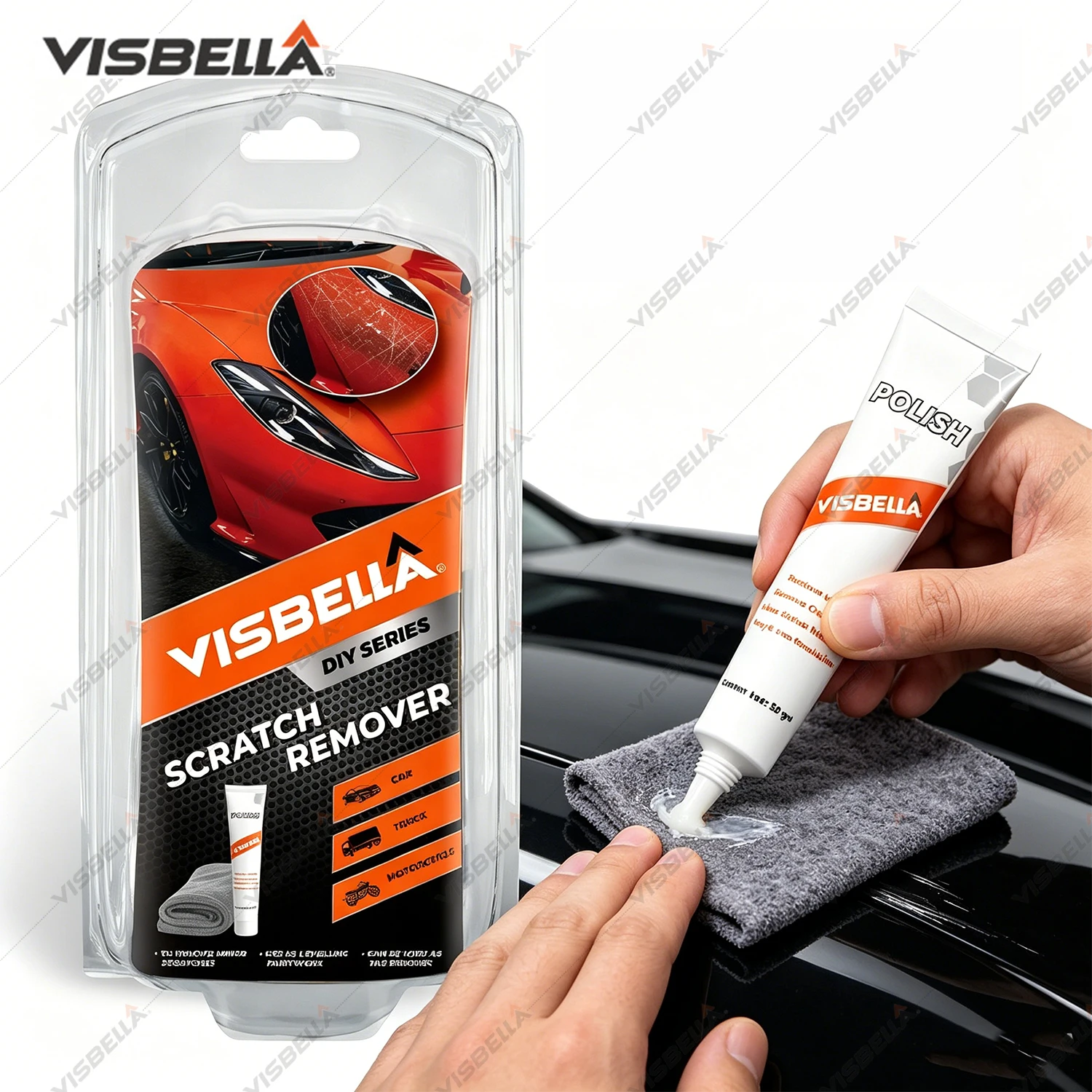 Car Scratch Remover Polishing Repair Paste Metal Polishing for Auto Paint Coat Scratch 50ges Scuffs Swirl Marks All Car Colors