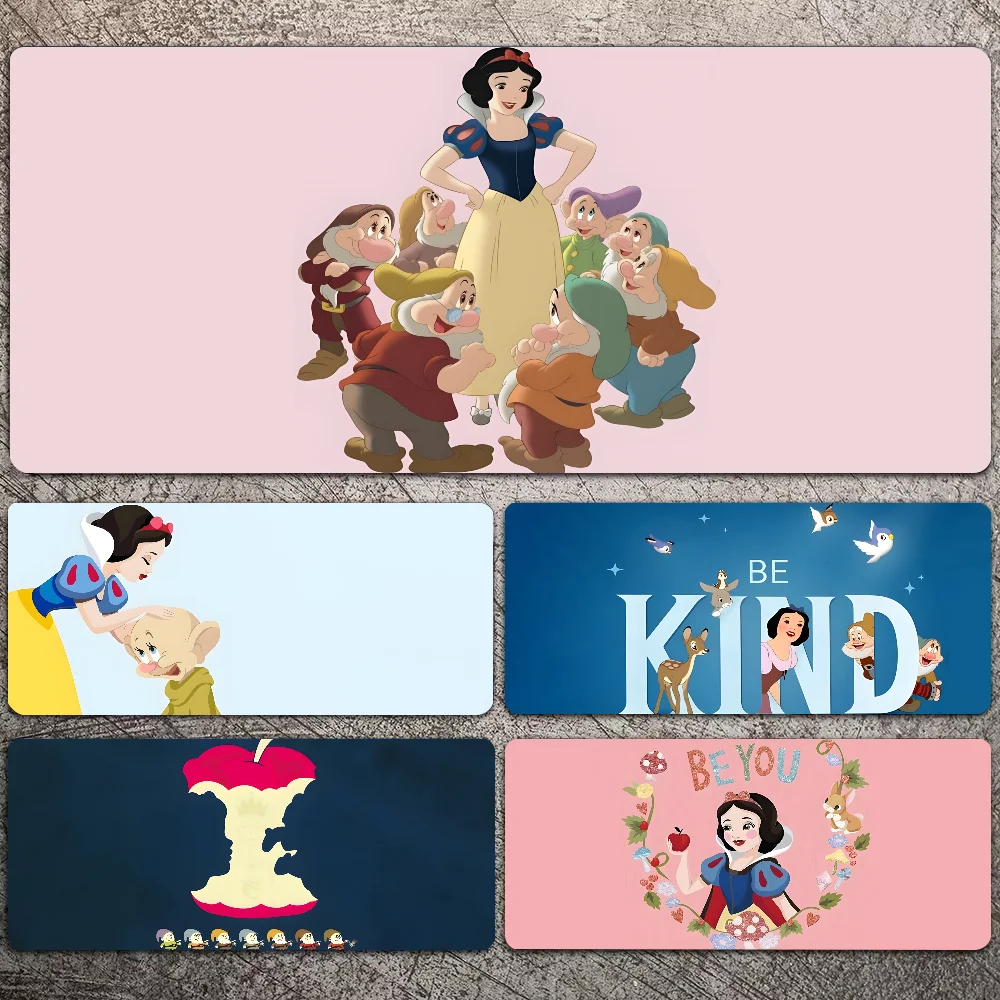 

S-Snow White Mousepad Mouse Pad Laptop Gaming Accessories Mousepad Large Desk Mat Computer Gamer Keyboard Rug Carpet
