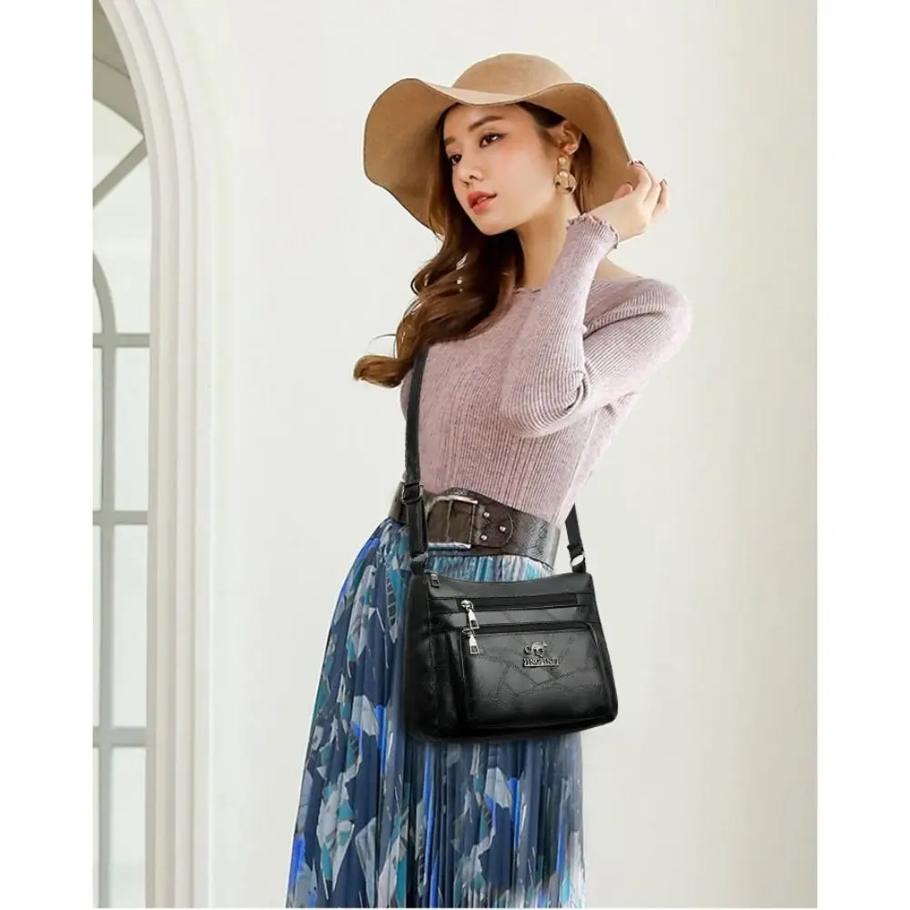 Fashion Ladies PU Leather Bag Women Crossbody Bag Multi-layer Shoulder Bags Handbag