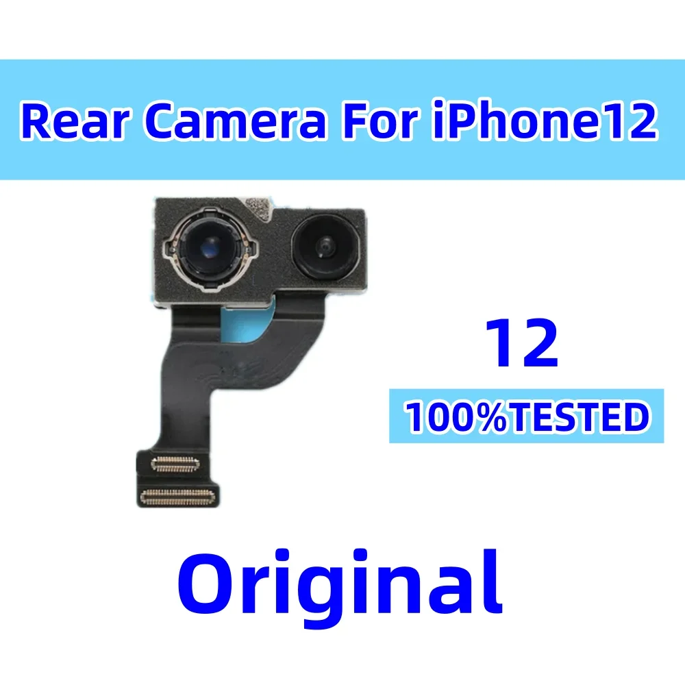 Rear Main Lens for iPhone 12 Pro, Back Rear Camera Modular, Flex Cable for iPhone 12 P, Mobile Phone Repair Replacement Parts