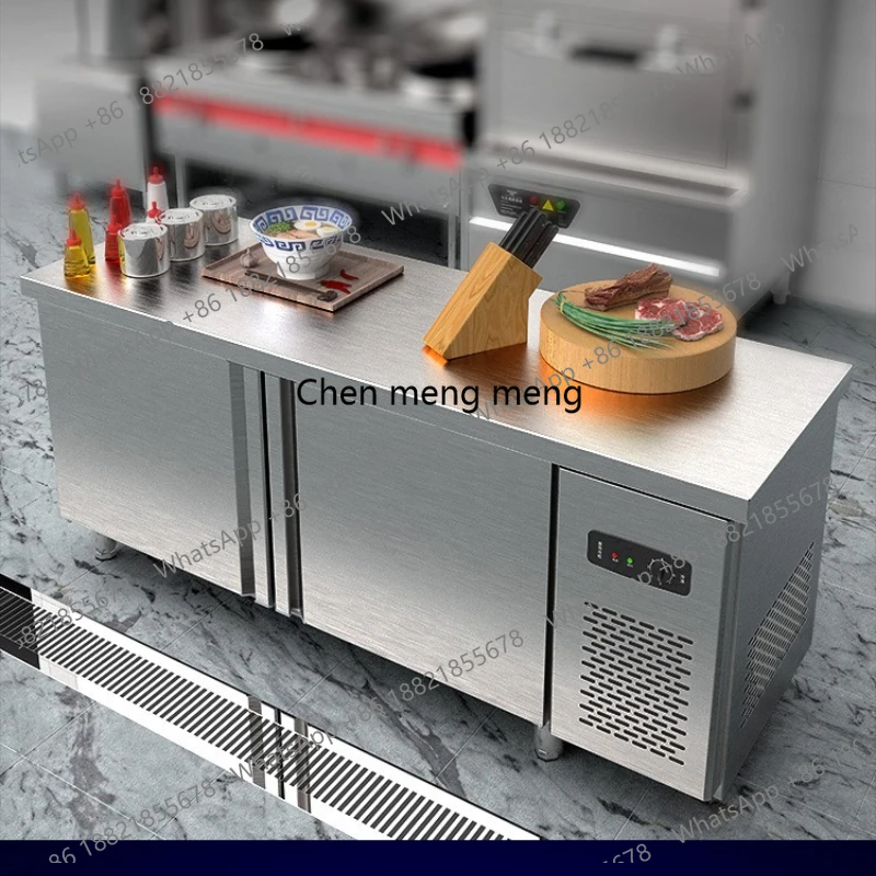 

Fresh-keeping refrigeration and freezing workbench Commercial fresh-keeping chopping board kitchen, console refrigerator