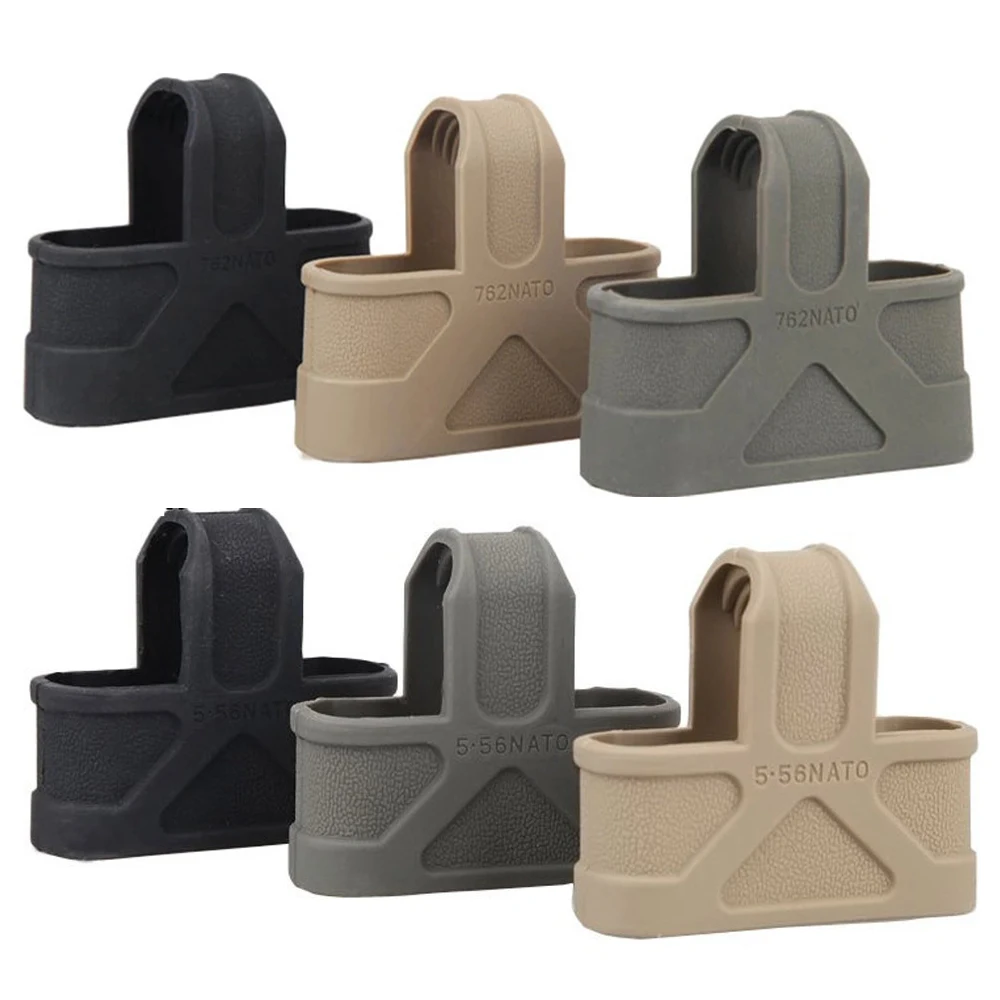 Tactical 9mm 5.56 7.62 Rubber Magazine Quick Release Sleeve Cover for M4 M14 MP5 Hunting Airsoft Magazine Holster Accessories