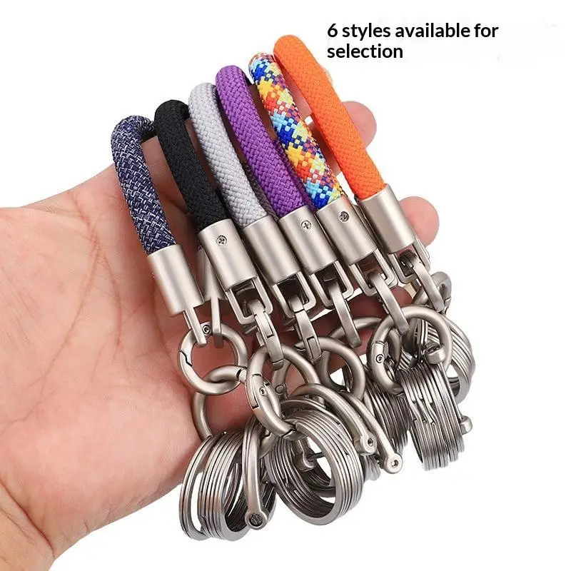 Short Lanyard Keychain Anti-Loss Multifunctional Classification Management Non-Slip for Commute School Office Key Storage