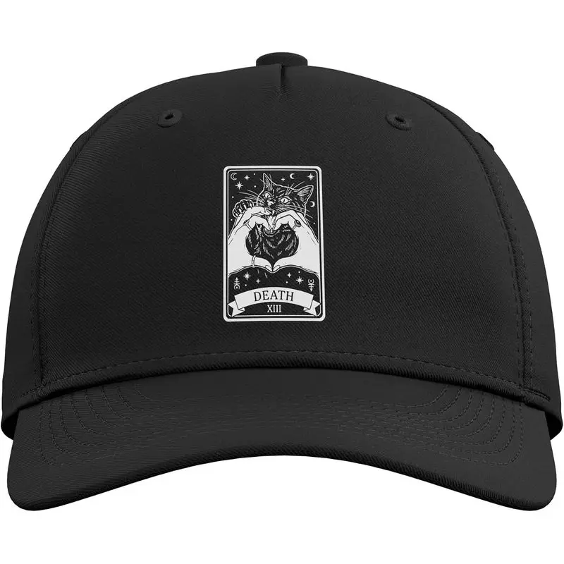 Funny Cat Humor Tarot Card Cat Lover Women Gothic Adjustable Baseball Hat