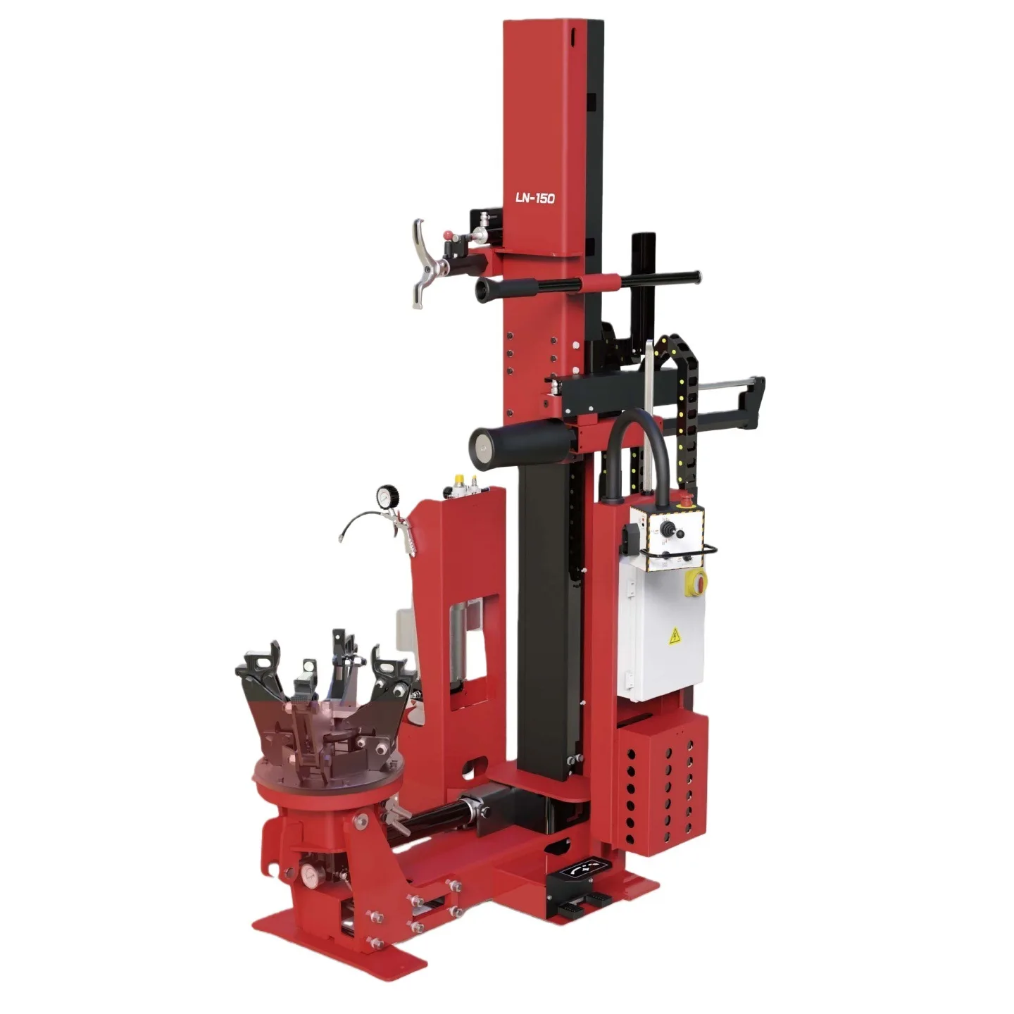 Full Automatic Vertical Tire Changer Machine For Truck Bus Vacuum & Inner Tube Tyre Dismounting Equipment