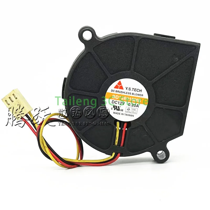 

New for Y.S.TECH BD126018MB 6018 60mm x 18mm DC Brushless 60mm Blower Fan Cooler Cooling Fan 12V 0.20A 3Pin Dual Ball Bearing