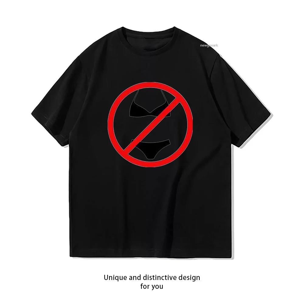 No Bikini Allowed  Casual Cotton Short Sleeve Tee for Men Women