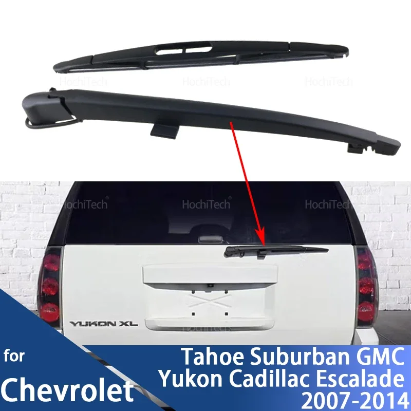 For Chevrolet Tahoe Suburban GMC Yukon Cadillac Escalade 2007-2014 Rear Wiper Arm Blade Windshield Windscreen Rain Brush