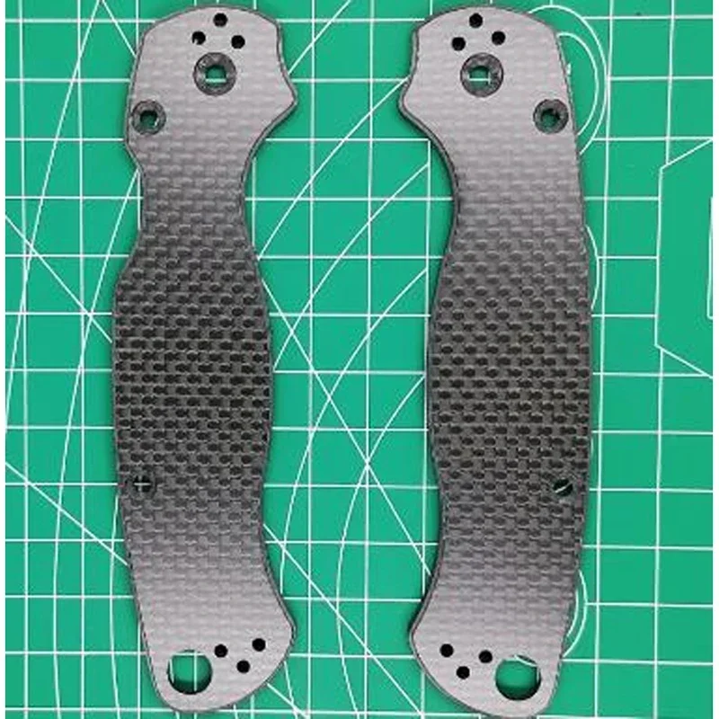 1 Pair Custom Made DIY Carbon Fiber Knife Handle Scales for Spyderco Paramilitary C81 MPCW2